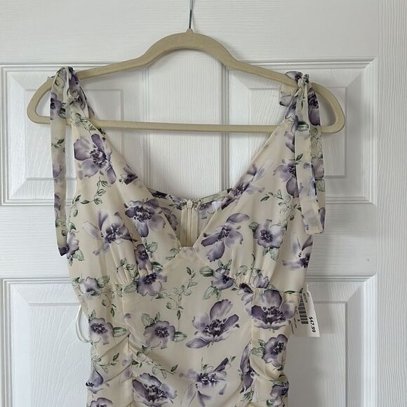 Floral Ruched Mini Dress - Picture 2 of 5